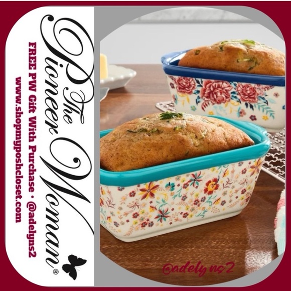 The Pioneer Woman Other - Gifted 🌺 New The Pioneer Woman Keepsake Floral 4.8" Ceramic Mini Loaf Pans
